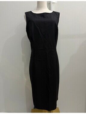 Talbots Classic Black Sleeveless Sheath Dress